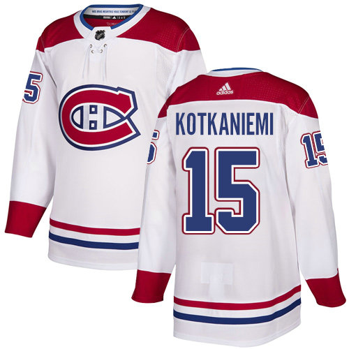 Montreal Canadiens #15 Jesperi Kotkaniemi Adidas White Away Authentic NHL Jersey