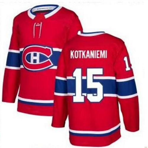 Montreal Canadiens #15 Jesperi Kotkaniemi Adidas red Away Authentic NHL Jersey