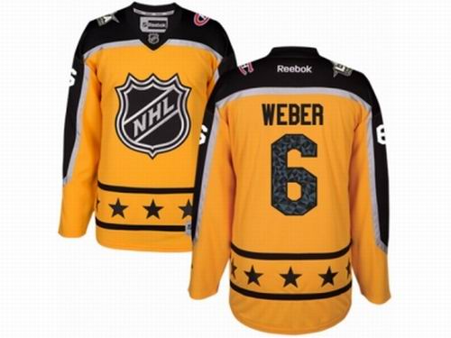 Montreal Canadiens #6 Shea Weber Yellow Atlantic Division 2017 All-Star NHL Jersey
