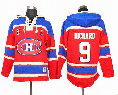 Montreal Canadiens #9 Maurice Richard red Hoody