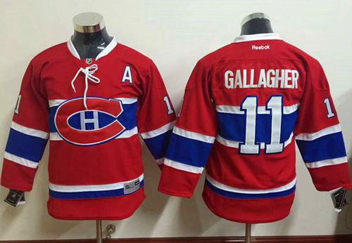 Montreal Canadiens 11 Brendan Gallagher Red Kid NHL Jersey