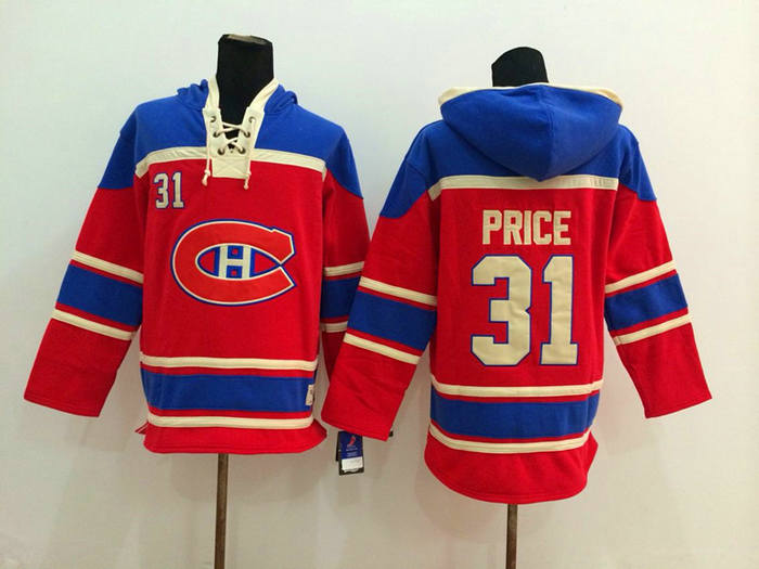 Montreal Canadiens 31 Carey Price red NHL hockey hoddies