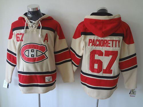 Montreal Canadiens 67 Max Pacioretty Cream Sawyer Hooded Sweatshirt NHL jersey