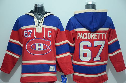 Montreal Canadiens 67 Max Pacioretty Red Sawyer Hooded Sweatshirt NHL Jersey