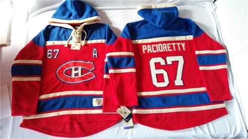 Montreal Canadiens 67 Max Pacioretty Red Sawyer Hooded Sweatshirt Stitched NHL Jersey
