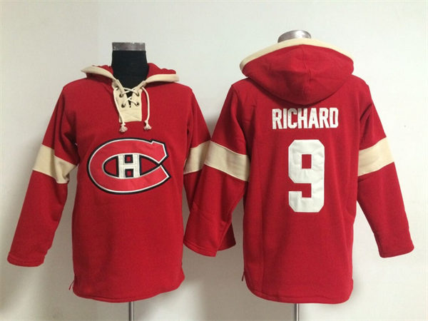 Montreal Canadiens 9 Richard Red NHL Hockey Hoodies New style