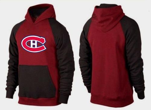 Montreal Canadiens Pullover Hoodie Burgundy Red Black
