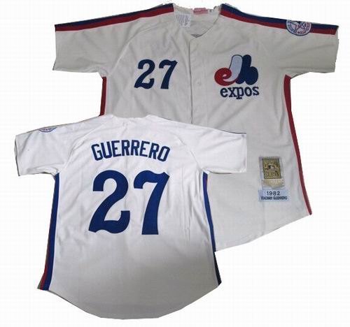 Montreal Expos 27 Vladimir Guerrero cream Jerseys