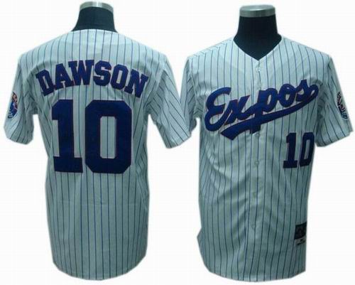 Montreal Expos Authentic #10 Andre Dawson Road Mitchell & Ness Jersey white
