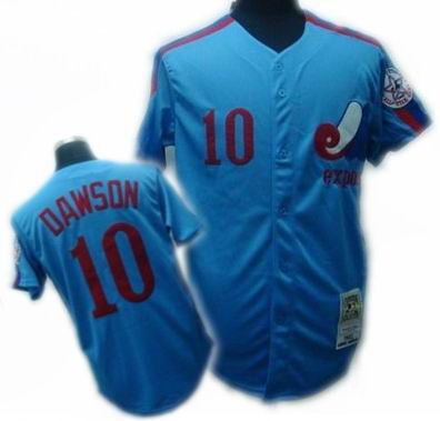 Montreal Expos Authentic 1982 #10 Andre Dawson Road Mitchell & Ness Jerseys blue