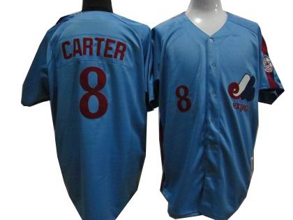 Montreal Expos Media Guide #8 Gary Carter 1982 Mitchell & Ness jerseys blue