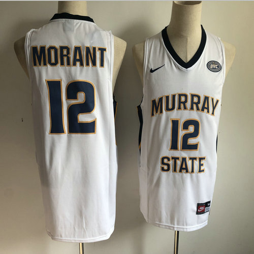 Murray State 12 Ja Morant White Nike College Basketball Jersey