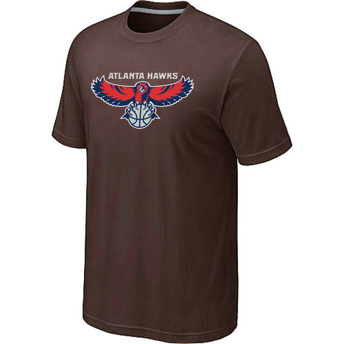 NBA Atlanta Hawks  Big Tall Primary Logo Brown T Shirt