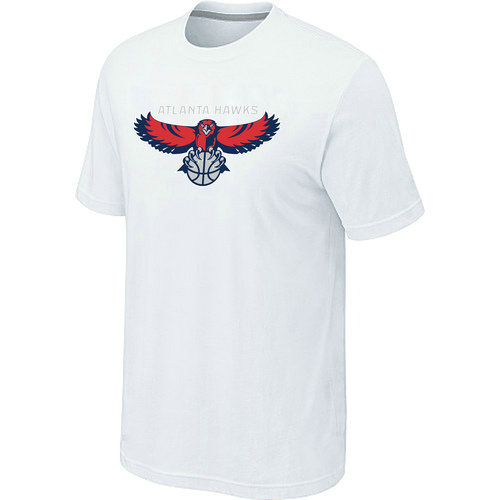 NBA Atlanta Hawks  Big Tall Primary Logo White T Shirt