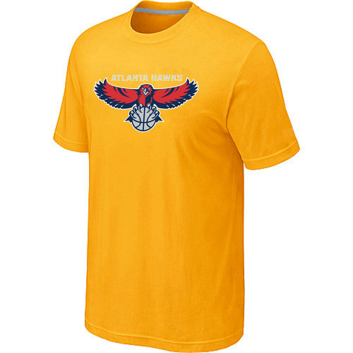 NBA Atlanta Hawks  Big Tall Primary Logo Yellow T Shirt