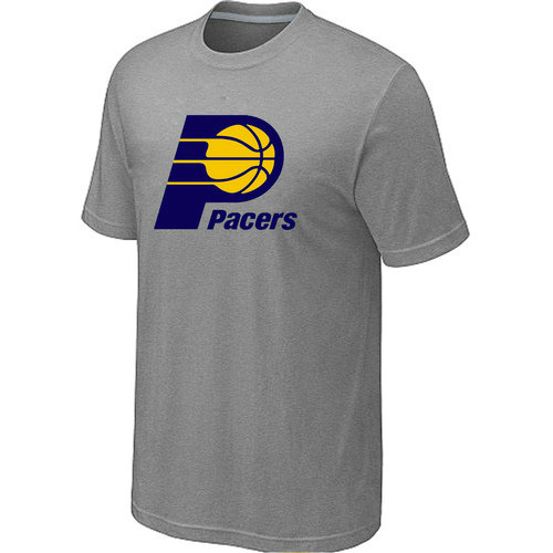 NBA Indiana Pacers Big Tall Primary Logo L.Grey T Shirt