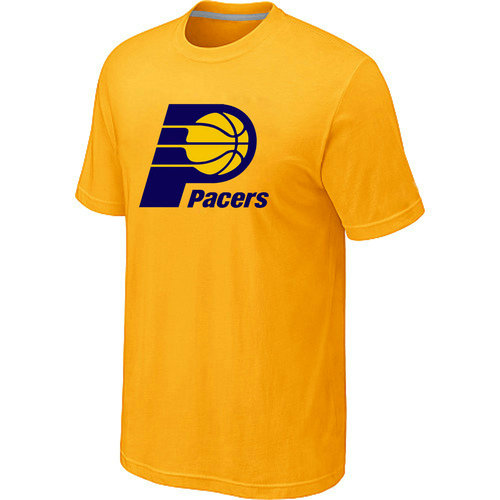 NBA Indiana Pacers Big Tall Primary Logo Yellow T Shirt