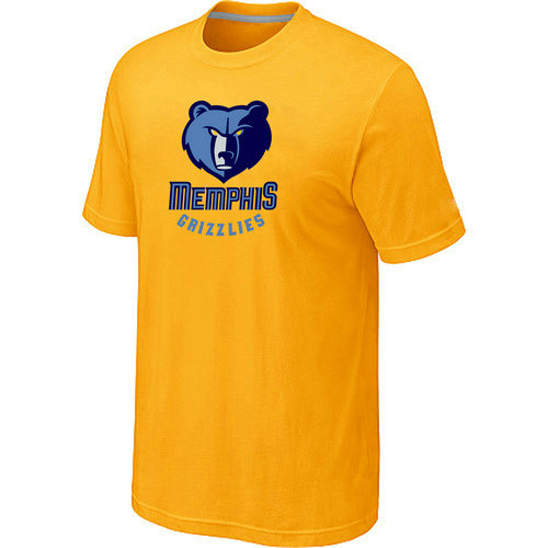 NBA Memphis Grizzlies Big Tall Primary Logo Yellow T Shirt