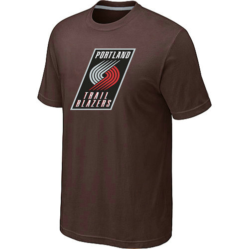 NBA Portland Trail Blazers Big Tall Primary Logo Brown T Shirt
