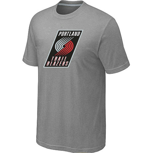NBA Portland Trail Blazers Big Tall Primary Logo L.Grey T Shirt
