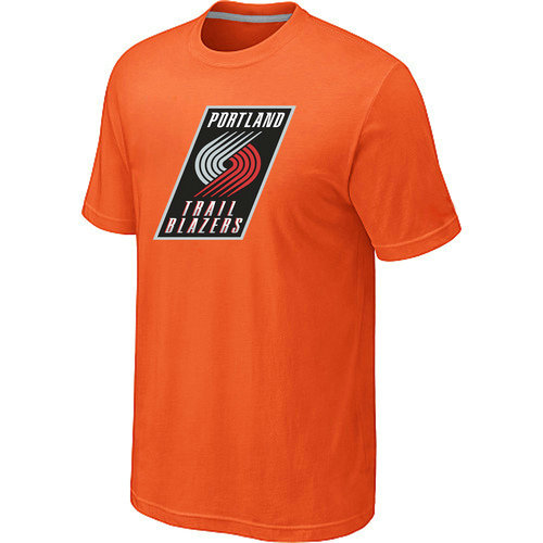 NBA Portland Trail Blazers Big Tall Primary Logo Orange T Shirt