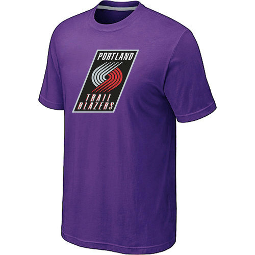 NBA Portland Trail Blazers Big Tall Primary Logo Purple T Shirt