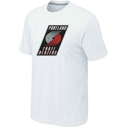 NBA Portland Trail Blazers Big Tall Primary Logo White T Shirt
