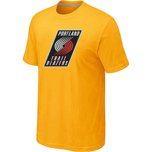 NBA Portland Trail Blazers Big Tall Primary Logo Yellow T Shirt