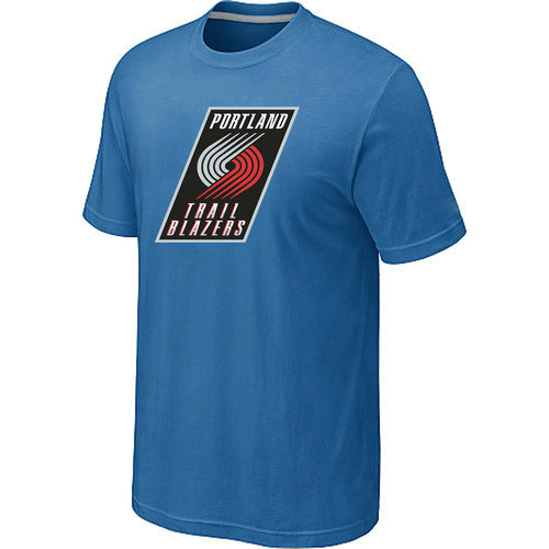NBA Portland Trail Blazers Big Tall Primary Logo light Blue T Shirt