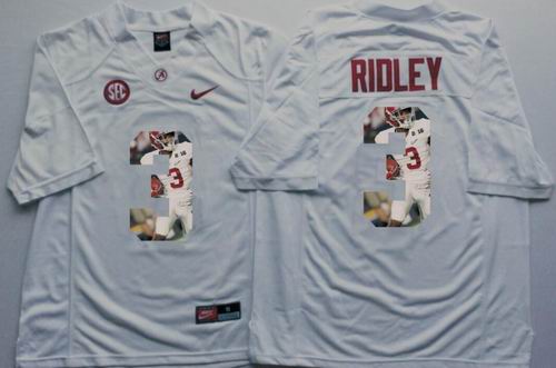 NCAA Alabama Crimson Tide #3 Calvin Ridley white limited fashion Jersey