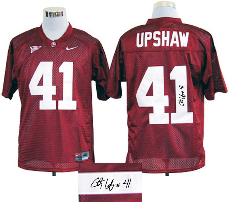 NCAA Alabama Crimson Tide #41 Courtney Upshaw Red signature jerseys