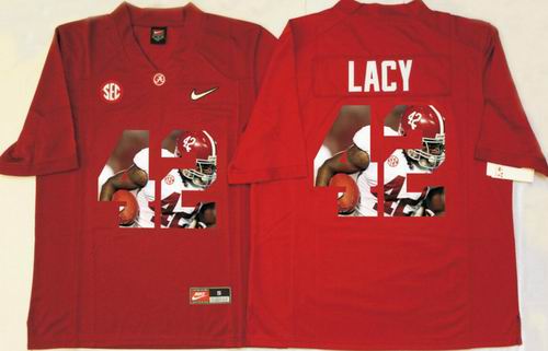 NCAA Alabama Crimson Tide #42 Eddie Lacy red Fashion jerseys