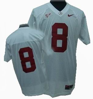 NCAA Alabama Crimson Tide #8 Julio Jones White Football Jersey