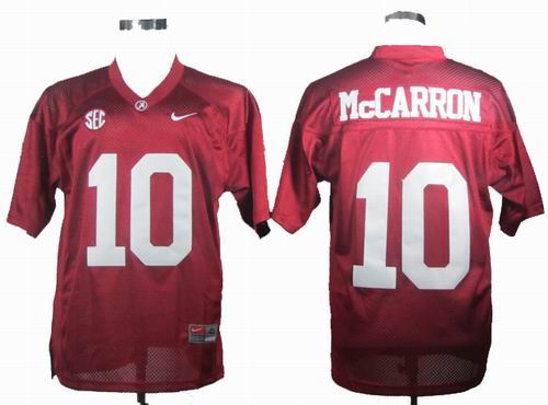NCAA Alabama Crimson Tide AJ McCarron 10 2012 SEC Patch Crimson College Football Jersey