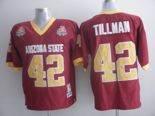 NCAA Arizona State Sun Devils 42 Pat Tillman Red Football Jersey