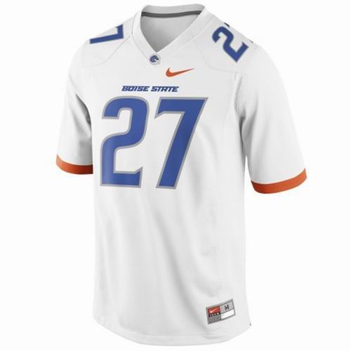 NCAA Boise State Broncos Jay Ajayi 27 College Football White Jerseys
