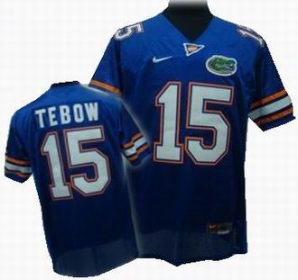 NCAA COLLEGE Florida Gators #15 Tim Tebow Royal Blue Football Jersey