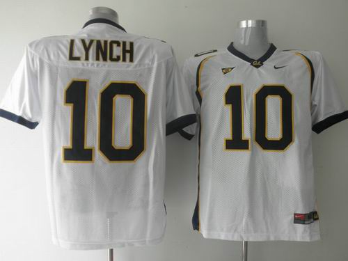 NCAA California Golden Bears #10 Marshawn Lynch white jersey