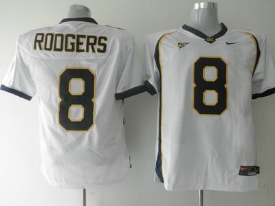 NCAA California Golden Bears #8 Aaron Rodgers jerseys WHITE