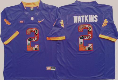 NCAA Clemson Tigers #2 Sammy Watkins Purple limited fashion jerseys