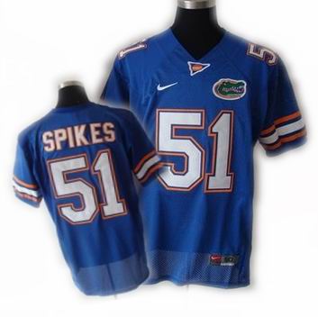 NCAA Florida Gators # 51 SPIKES Footaball jerseys blue