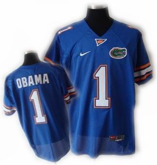 NCAA Florida Gators #1 OBAMA Footaball jerseys blue
