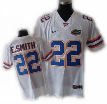 NCAA Florida Gators #22 E SMITH football jerseys white