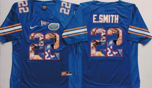 NCAA Florida Gators #22 E.Smith blue fashion jerseys