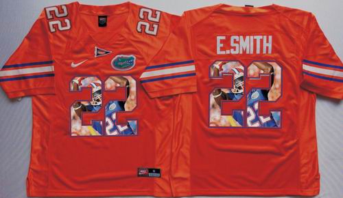 NCAA Florida Gators #22 E.Smith orange fashion jerseys