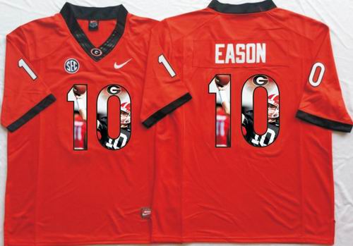 NCAA Georgia Bulldogs #10 Jacob Eason red Limited fashion Jersey
