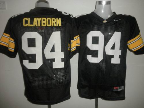 NCAA Iowa Hawkeyes 94 Adrian CLAYBORN black jerseys