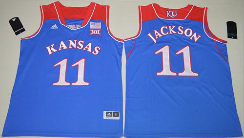 NCAA Kansas Jayhawks #11 Josh Jackson blue Basketball Jersey