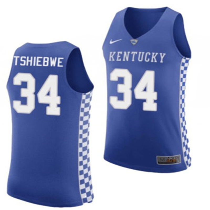 NCAA Kentucky Wildcat TSHIEBWE #34 Basketball Jersey