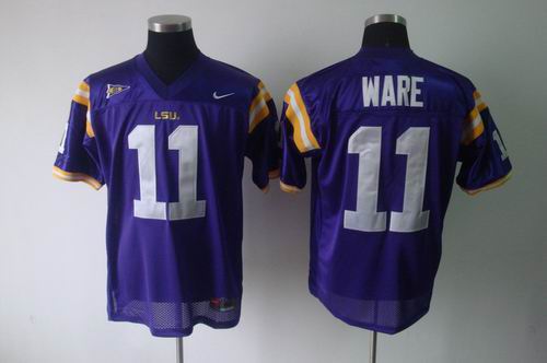 NCAA LSU Tigers #11 Spencer Ware Purple  jerseys